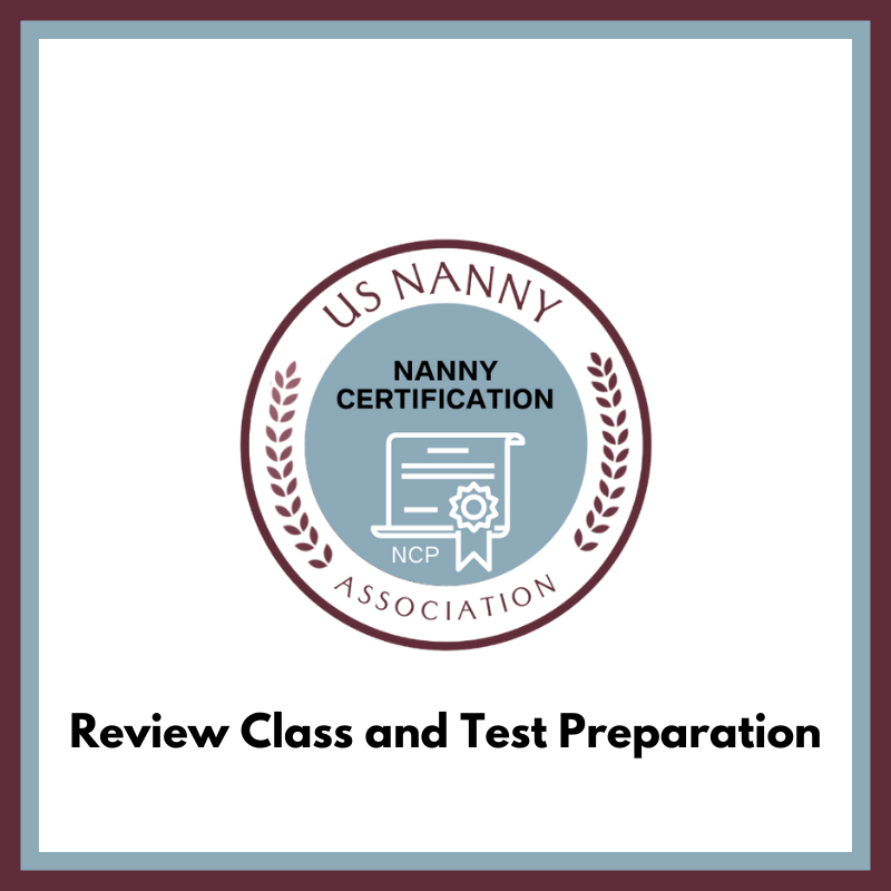 logotipo para la clase de revisión de niñera certificada