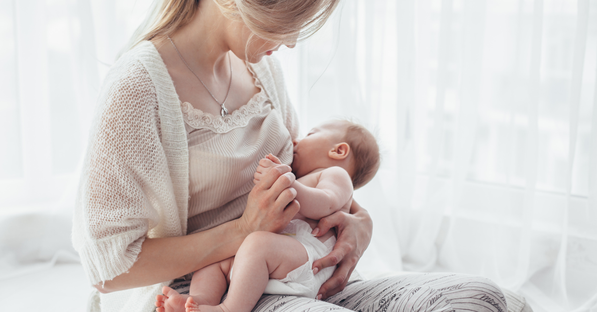 mother breastfeeding a newborn