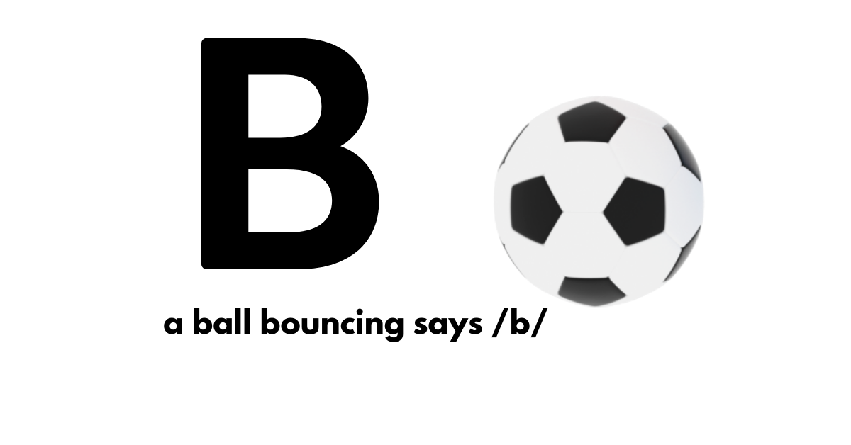 soccer ball with letter B
