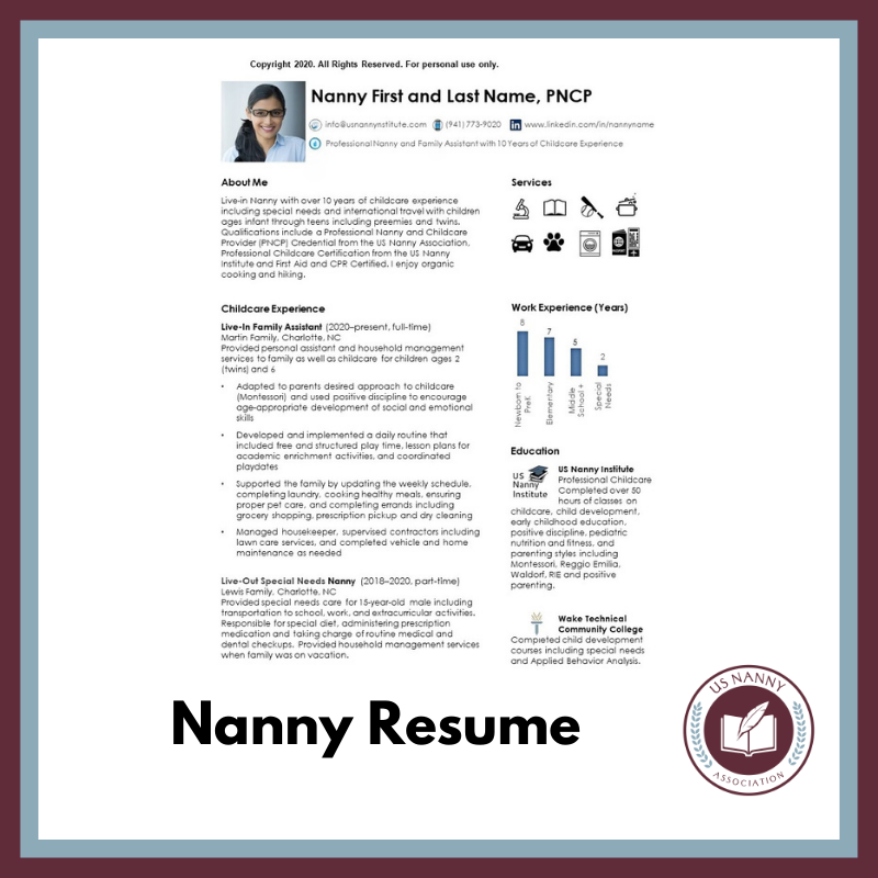 Nanny Resume example